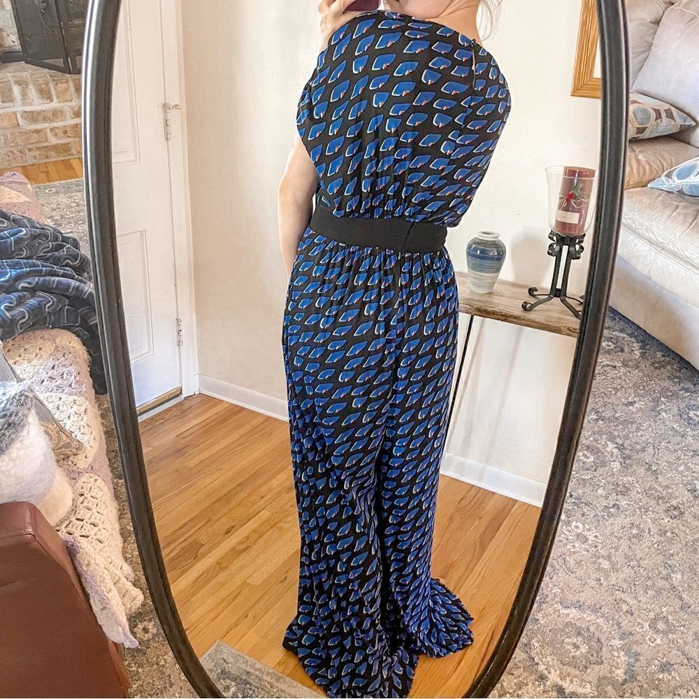 Diane Von Furstenberg Andra Mesh Woven Jumpsuit - Picture 4 of 9